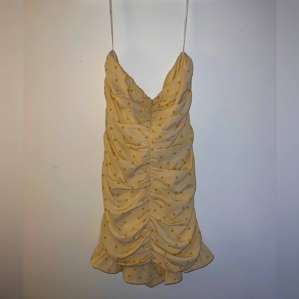 NWT Lulus Polkadot Strapless Dress - Picture 3 of 4